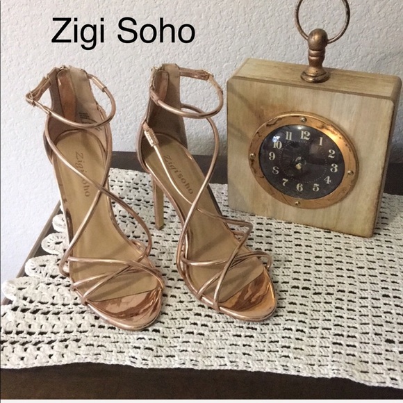 Zigi Soho Shoes - Zigi Soho Rose Gold high 4” heels, women’s size 7